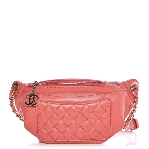 chanel pink fanny pack|chanel quilted hip bag.